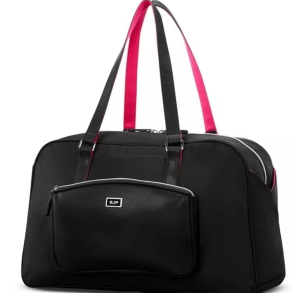 Sarah Jessica Parker Black And Pink Convertible Weekender Bag